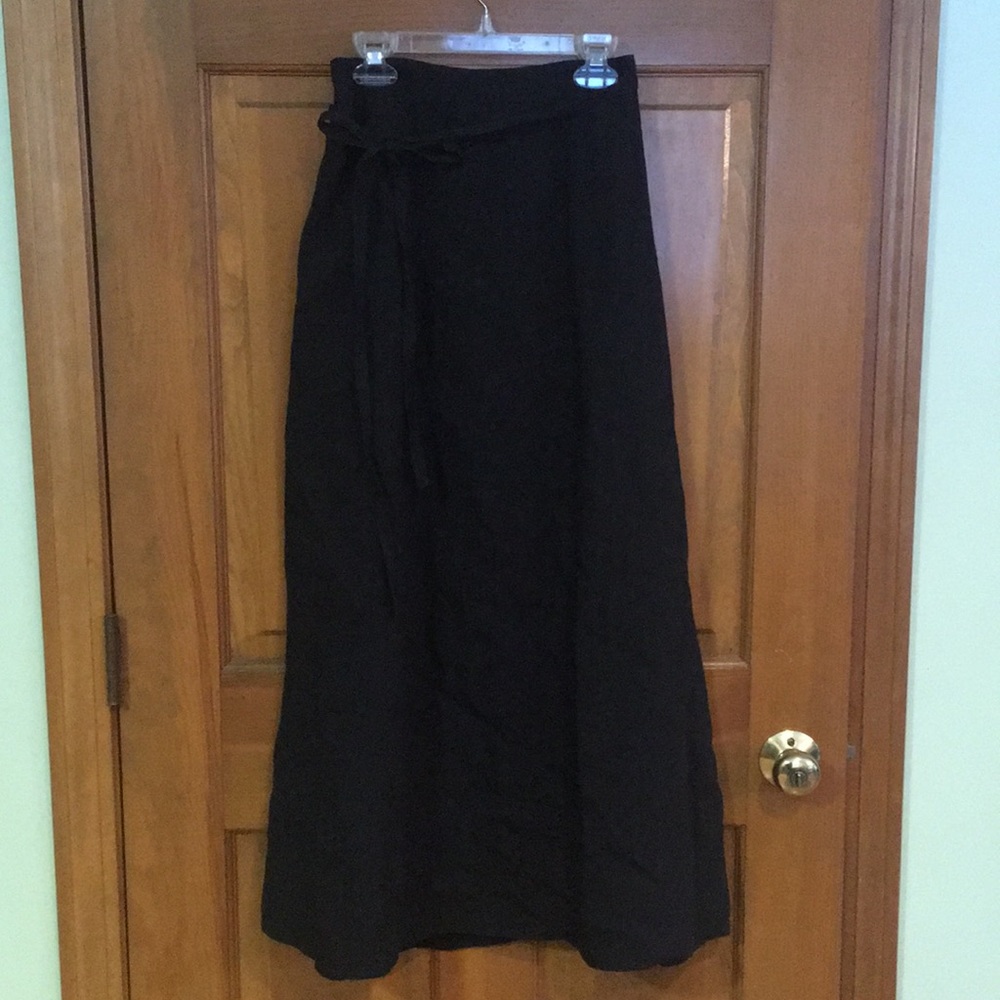 Black wraparound skirt
